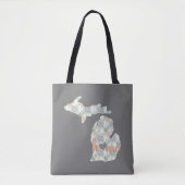 Cactus vulde Michigan Silhouette met thuis Tote Bag (Voorkant)