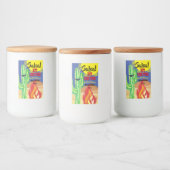 Cactus vuurt Mexicaanse salsa-conservenindustrie i Voedselcontainer Etiket (Flessen)