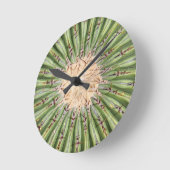 Cactus wandklok, 8" rond acryl ronde klok (Hoek)