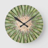Cactus wandklok, 8" rond acryl ronde klok (Voorkant)