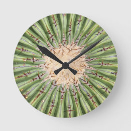 Cactus wandklok, 8" rond acryl ronde klok