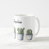 Cactus watercolour mug koffiemok (Voorkant rechts)