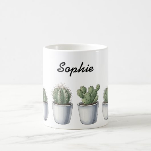 Cactus watercolour mug koffiemok (Center)