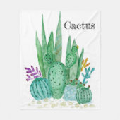 Cactus waterverf cacti bloemen florale desert illu fleece deken (Voorkant)