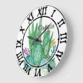 Cactus waterverf cacti bloemen florale desert illu grote klok (Hoek)