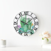 Cactus waterverf cacti bloemen florale desert illu grote klok (Huis)