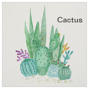 Cactus waterverf cacti bloemen florale desert illu stof