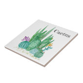 Cactus waterverf cacti bloemen florale desert illu tegeltje (Zijkant)