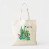 Cactus waterverf cacti bloemen florale desert illu tote bag (Voorkant)