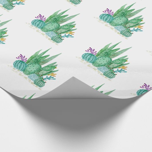 Cactus, waterverf cadeaupapier (Hoek)