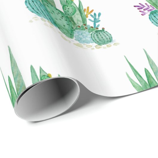 Cactus, waterverf cadeaupapier (Rol Hoek)