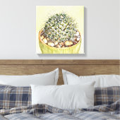 Cactus Waterverf door Debra Lee Baldwin Canvas Afdruk (Insitu (Slaapkamer))
