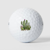 Cactus waterverf golfballen (Voorkant)