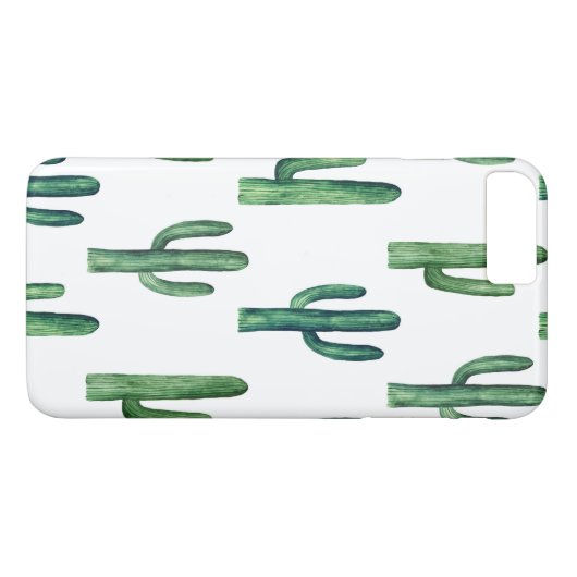 Cactus waterverf. Groen botanisch. Modern Case-Mate iPhone Case (Achterkant (Horizontaal))