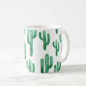 Cactus waterverf: handgetekende illustratie koffiemok (Voorkant rechts)