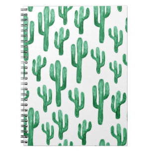 Cactus waterverf: handgetekende illustratie notitieboek