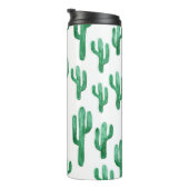 Cactus waterverf: handgetekende illustratie thermosbeker (Geroteerd rechts)