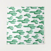 Cactus waterverf: handgetekende illustratie wandkleed (Voorkant (horizontaal))