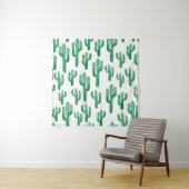 Cactus waterverf: handgetekende illustratie wandkleed (In situ)