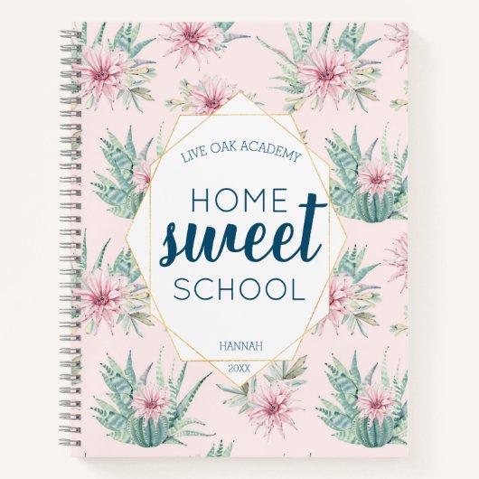 Cactus Waterverf Homeschool Notitieboek Journal (Voorkant)