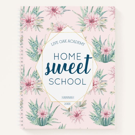 Cactus Waterverf Homeschool Notitieboek Journal (Voorkant)