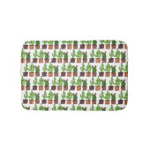 Cactus Waterverf in potten Badmat (Voorkant)