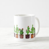 Cactus Waterverf in potten Koffiemok (Voorkant rechts)
