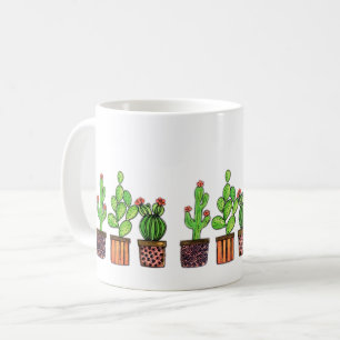 Cactus Waterverf in potten Koffiemok