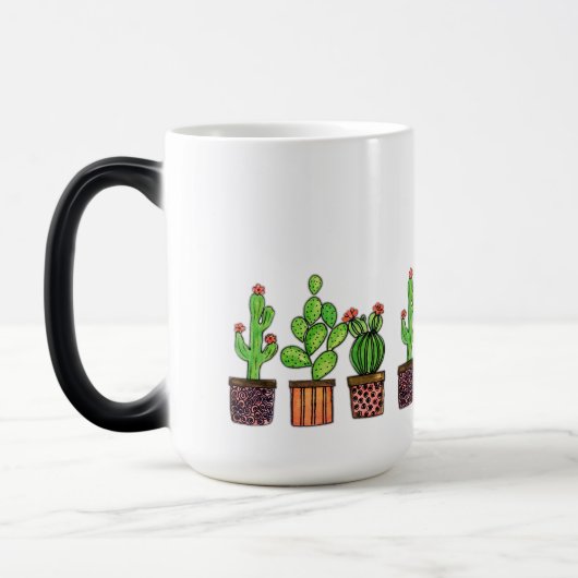 Cactus Waterverf in potten Magische Mok (Links)