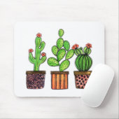 Cactus Waterverf in potten Muismat (Met muis)
