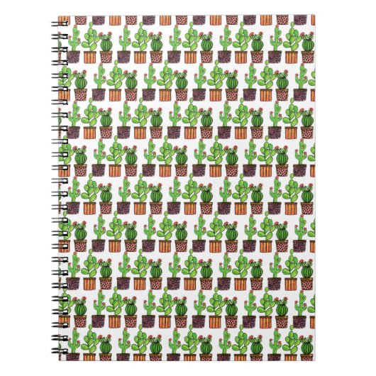 Cactus Waterverf in potten Notitieboek (Voorkant)