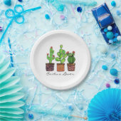 Cactus Waterverf in potten Papieren Bordje (Feest)