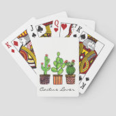 Cactus Waterverf in potten Pokerkaarten (Achterkant)