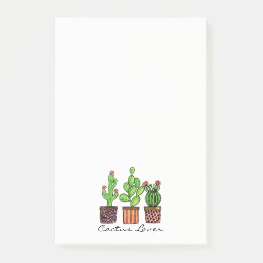 Cactus Waterverf in potten Post-it® Notes (Voorkant)