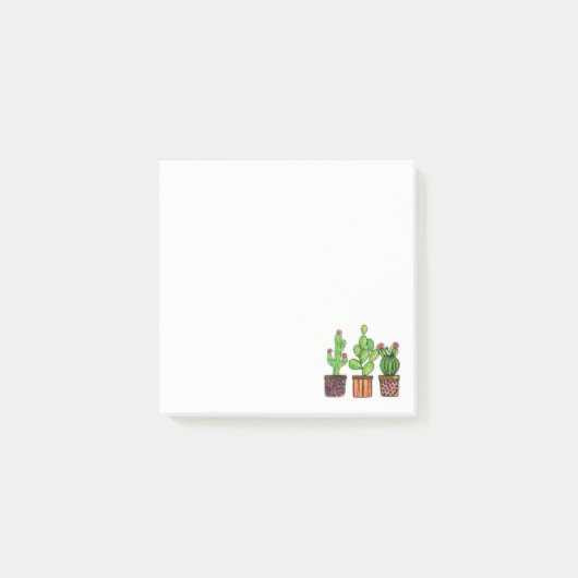 Cactus Waterverf in potten Post-it® Notes (Voorkant)