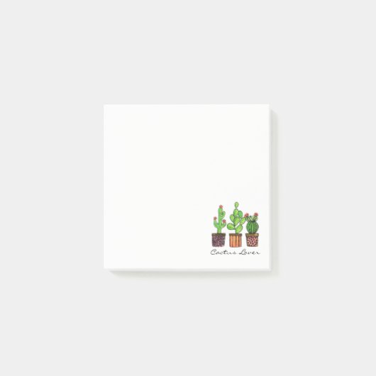 Cactus Waterverf in potten Post-it® Notes (Voorkant)