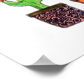 Cactus Waterverf in potten Poster (Hoek)