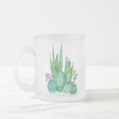 Cactus, waterverf matglas koffiemok (Links)