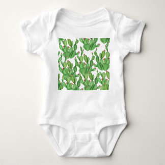 Cactus Waterverf: naadloze patroonachtergrond Romper