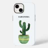 Cactus Waterverf Name Case-Mate iPhone Case (Achterkant)
