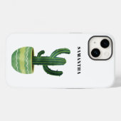 Cactus Waterverf Name Case-Mate iPhone Case (Achterkant (horizontaal))