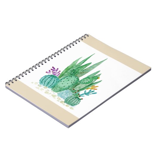 Cactus, waterverf notitieboek (Linkerzijde)