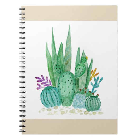 Cactus, waterverf notitieboek (Voorkant)