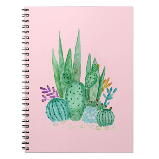 Cactus, waterverf notitieboek (Voorkant)