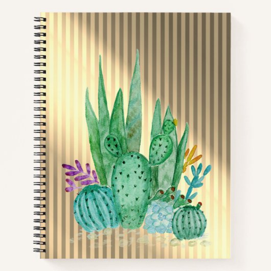 Cactus, waterverf notitieboek (Voorkant)