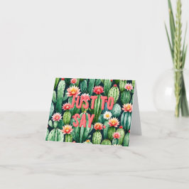 Cactus waterverf Opgevouwen Dank u kaart