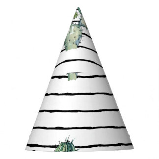 Cactus Waterverf: pentekening. Feesthoedjes