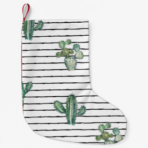 Cactus Waterverf:  pentekening. Kleine Kerstsok