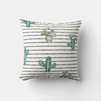 Cactus Waterverf: pentekening. Kussen