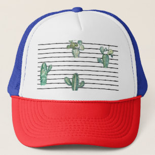 Cactus Waterverf:  pentekening. Trucker Pet